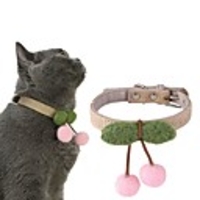 Dog Cat Collar Cute and Cuddly Bowknot Nylon Husky Labrador Alaskan Malamute Golden Retriever Japanese Spitz Beagle Pink 1pc
