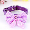 Dog Cat Collar Ornaments Tie / Bow Tie Bow Tie With Bell For Dog / Cat Bowknot Cartoon Decoration Cute Polka Dot Flower / Floral Bowknot PU Leather Husky Dalmatian Corgi Beagle Bulldog Shiba Inu