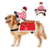 Dog Cat Costume Christmas Costume Santa Claus Elk Riding On Dog Santa Claus Cosplay Funny Christmas Party Winter Dog Clothes Puppy Clothes Dog Outfits Breathable Black Red Costume for Girl and Boy Dog