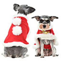 Dog Cat Costume Christmas Costume Santa Claus Elk Santa Claus Cosplay Funny Christmas Party Winter Dog Clothes Puppy Clothes Dog Outfits Breathable Red Costume for Girl and Boy Dog Polyster S M L