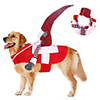 Dog Cat Costume Christmas Costume Santa Claus Riding On Dog Santa Claus Cosplay Funny Christmas Party Winter Dog Clothes Puppy Clothes Dog Outfits Breathable Red Costume for Girl and Boy Dog Polyster