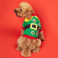Dog Cat Costume Christmas Costume Santa Claus Santa Claus Classic Cosplay Christmas Winter Dog Clothes Puppy Clothes Dog Outfits Warm Red Green Costume for Girl and Boy Dog Polyster XS S M L