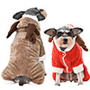 Dog Cat Costume Christmas Costume Santa Claus Santa Claus Cosplay Funny Christmas Party Winter Dog Clothes Puppy Clothes Dog Outfits Breathable Red Brown Costume for Girl and Boy Dog Fleece XS S M L