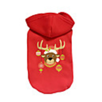 Dog Cat Costume Hoodie Christmas Costume Santa Claus Elk Snowman Santa Claus Classic Cosplay Funny Christmas Party Winter Dog Clothes Puppy Clothes Dog Outfits Breathable White Black Purple Costume