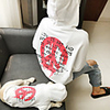 Dog Cat Costume Hoodie Matching Outfits"es Sayings Punk Fashion Sports Casual / Daily Dog Clothes Puppy Clothes Dog Outfits Warm White Black Red Costume for Girl and Boy Dog Cotton Women M XS S