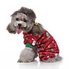 Dog Cat Costume Pajamas Christmas Costume Elk Snowman Santa Claus Cosplay Funny Christmas Party Winter Dog Clothes Puppy Clothes Dog Outfits Breathable Red Green Costume for Girl and Boy Dog Polyster