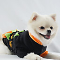 Dog Cat Costume Pumpkin Funny Halloween Casual / Daily Winter Dog Clothes Puppy Clothes Dog Outfits Breathable Black Costume for Girl and Boy Dog Polyster XS S M L XL XXL