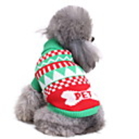 Dog Cat Costume Sweater Christmas Costume Santa Claus Elk Santa Claus Cosplay Funny Christmas Party Winter Dog Clothes Puppy Clothes Dog Outfits Breathable Blue Green Costume for Girl and Boy Dog