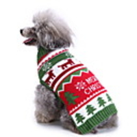 Dog Cat Costume Sweater Christmas Costume Santa Claus Elk Santa Claus Cosplay Funny Christmas Party Winter Dog Clothes Puppy Clothes Dog Outfits Breathable Yellow Blue Green Costume for Girl and Boy