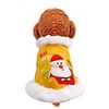 Dog Cat Costume Sweater Christmas Costume Santa Claus Elk Santa Claus Cosplay Funny Christmas Party Winter Dog Clothes Puppy Clothes Dog Outfits Breathable Yellow Costume for Girl and Boy Dog Polyster