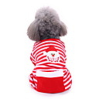 Dog Cat Costume Sweater Christmas Costume Santa Claus Elk Santa Claus Funny Christmas Party Winter Dog Clothes Puppy Clothes Dog Outfits Breathable Yellow Red Costume for Girl and Boy Dog Polyster XS