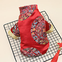 Dog Cat Dog clothes Chinoiserie Dailywear Casual / Daily Winter Dog Clothes Puppy Clothes Dog Outfits Breathable Red Costume for Girl and Boy Dog Polyester XS S M L XL XXL miniinthebox