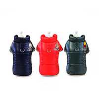 Dog Cat Dog clothes Color Block Cute Sweet Dailywear Casual / Daily Winter Dog Clothes Puppy Clothes Dog Outfits Warm Red Blue Green Costume for Girl and Boy Dog Polyester Cotton S M L XL XXL miniinthebox