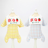 Dog Cat Dog clothes Plaid / Check Fruit Japan and Korea Style Cute Dailywear Casual / Daily Dog Clothes Puppy Clothes Dog Outfits Breathable Yellow Blue Costume for Girl and Boy Dog Padded Fabric S M miniinthebox