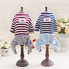 Dog Cat Dog clothes Striped Elegant Adorable Cute Dailywear Casual / Daily Dog Clothes Puppy Clothes Dog Outfits Breathable Red Dark Blue Costume for Girl and Boy Dog Cotton S M L XL XXL miniinthebox