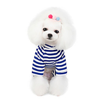 Dog Cat Dog clothes Stripes Animal Stripes Animal Dailywear Casual / Daily Dog Clothes Puppy Clothes Dog Outfits Breathable Blue Pink Orange Costume for Girl and Boy Dog Padded Fabric S M L XL XXL miniinthebox