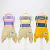 Dog Cat Dog clothes Stripes Japan and Korea Style Stripes Dailywear Casual / Daily Dog Clothes Puppy Clothes Dog Outfits Breathable Yellow Pink Orange Costume for Girl and Boy Dog Padded Fabric miniinthebox