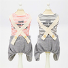 Dog Cat Dog clothes Stripes"es Sayings Basic Cute Dailywear Casual / Daily Dog Clothes Puppy Clothes Dog Outfits Breathable Black Red Costume for Girl and Boy Dog Padded Fabric Polyester S M L miniinthebox