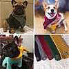 Dog Cat Dog Scarf Simple Stripes Warm Ups Winter Dog Clothes RedBlack Black Yellow Costume Acrylic Fibers M