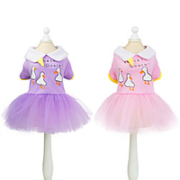 Dog Cat Dress Animal Cute Sweet Dailywear Casual / Daily Dog Clothes Puppy Clothes Dog Outfits Breathable Purple Pink Costume for Girl and Boy Dog Padded Fabric Polyester XS S M L XL miniinthebox