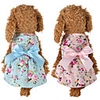 Dog Cat Dress Bowknot Flower Leisure Sweet Dog Clothes Blue Pink Costume Polyester Cotton XS S M L XL