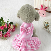 Dog Cat Dress Dog Clothes Puppy Clothes Dog Outfits Blue Pink Costume for Girl and Boy Dog Polyester S M L miniinthebox