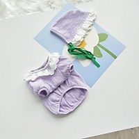 Dog Cat Dress Elegant Adorable Cute Dailywear Casual / Daily Dog Clothes Puppy Clothes Dog Outfits Breathable Purple Costume for Girl and Boy Dog Cotton XS S M L XL miniinthebox