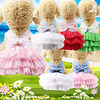 Dog Cat Dress Elegant Adorable Cute Dailywear Casual / Daily Dog Clothes Puppy Clothes Dog Outfits Breathable White Pearl Pink Red Costume for Girl and Boy Dog Cotton XS S M L XL XXL miniinthebox
