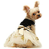 Dog Cat Dress Embroidery Elegant Sweet Wedding Party Dog Clothes Breathable Black Costume Cotton XXS XS S M L