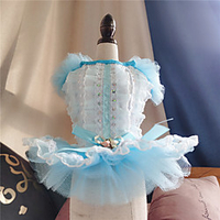 Dog Cat Dress Floral / Botanical Daisy Elegant Adorable Cute Dailywear Casual / Daily Dog Clothes Puppy Clothes Dog Outfits Breathable Purple Blue Costume for Girl and Boy Dog Polyester XS S M L miniinthebox