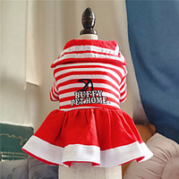 Dog Cat Dress Floral / Botanical Daisy Elegant Adorable Cute Dailywear Casual / Daily Dog Clothes Puppy Clothes Dog Outfits Breathable Red Blue Costume for Girl and Boy Dog Polyester XS S M L miniinthebox