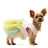 Dog Cat Dress Flower Sweet Cute Wedding Party Dog Clothes Breathable Pink Costume Cotton XXS XS S M L