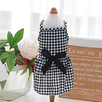 Dog Cat Dress Plaid / Check Color Block Bowknot Adorable Sweet Dailywear Casual / Daily Dog Clothes Puppy Clothes Dog Outfits Breathable Black Yellow Red Costume for Girl and Boy Dog Cloth XS S M L XL miniinthebox