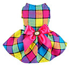 Dog Cat Dress Plaid Ribbon bow Casual / Sporty Sweet Easter Dog Clothes Breathable Rainbow Costume Cotton XXS XS S M L