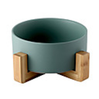 Dog Cat Feeding Watering Supplies 0.85 L Durable Solid Colored Yellow Green Gray Bowls Feeding