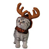 Dog Cat Hair Accessories Bandanas Hats Christmas Costume Santa Claus Elk Cosplay Funny Christmas Party Winter Dog Clothes Puppy Clothes Dog Outfits Adjustable Brown Costume for Girl and Boy Dog