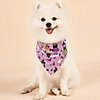 Dog Cat Halloween Costumes Dog Bandana Dog Hat Dog Birthday Bandana Hat Skull Pumpkin Birthday Reversible Party Halloween Dog Clothes Double-Sided Purple Costume Polyester S M