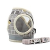 Dog Cat Harness Leash Portable Vest Anti Lost Outdoor Plaid / Check Footprint / Paw Polyester Husky Labrador Alaskan Malamute Golden Retriever Border Collie Shiba Inu Pink Khaki 1 set