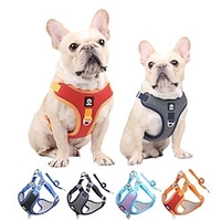 Dog Cat Harness Mesh Solid Colored Fashion Cute Casual / Daily Outdoor Dog Clothes Puppy Clothes Dog Outfits Reflective Black Purple Grey Costume for Girl and Boy Dog Polyester S M L XL miniinthebox
