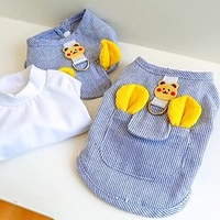 Dog Cat Harness Stripes Animal Adorable Cute Dailywear Casual / Daily Dog Clothes Puppy Clothes Dog Outfits Soft Blue Costume for Girl and Boy Dog Polyester XS S M L XL miniinthebox