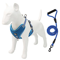 Dog Cat Harness Training Leash Harness Leash Set Breathable Adjustable Flexible Escape Proof Outdoor Walking Solid Colored Nylon Small Dog Medium Dog Large Dog Black Red Blue miniinthebox