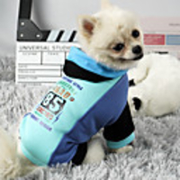 Dog Cat Hoodie Jacket Geometic Letter Number Fashion Casual / Daily Winter Dog Clothes Puppy Clothes Dog Outfits Breathable Yellow Blue Costume for Girl and Boy Dog Cotton Polyster XS S M L XL XXL
