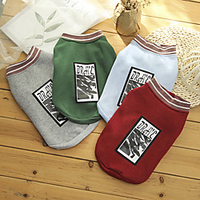 Dog Cat Hoodie Letter Number Printed Fashion Classic Casual / Daily Dog Clothes Puppy Clothes Dog Outfits Waterproof Red Blue Green Costume for Girl and Boy Dog Plush S M L XL XXL