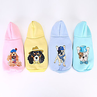 Dog Cat Hoodie Printed Animal Adorable Candy Colors Casual / Daily Dog Clothes Puppy Clothes Dog Outfits Waterproof Yellow Blue Pink Costume for Girl and Boy Dog Cotton S M L XL XXL