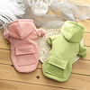 Dog Cat Hoodie Solid Colored Adorable Candy Colors Casual / Daily Dog Clothes Puppy Clothes Dog Outfits Waterproof Pink Green Costume for Girl and Boy Dog Plush S M L XL XXL