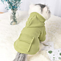 Dog Cat Hoodie Solid Colored Casual / Sporty Fashion Casual / Daily Winter Dog Clothes Breathable Pink Green Costume Fleece Cotton S M L XL XXL