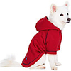Dog Cat Hoodie Sweatshirt Solid Colored Casual / Sporty Casual / Daily Dog Clothes Breathable Red Costume Cotton 10 12 14 16 18 20