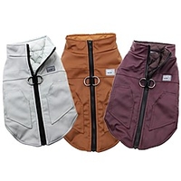 Dog Cat Jacket Puffer / Down Jacket Basic Winter Dog Clothes Puppy Clothes Dog Outfits White Fuchsia Brown Costume for Girl and Boy Dog Polyester S M L XL XXL 3XL