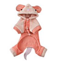 Dog Cat Jumpsuit Pajamas Animal Cute Funny Casual / Daily Winter Dog Clothes Puppy Clothes Dog Outfits Breathable Pink Costume for Girl and Boy Dog Flannel Fabric XS S M L XL