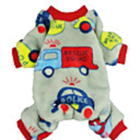 Dog Cat Jumpsuit Pajamas Car Casual / Sporty Cute Casual / Daily Dog Clothes Breathable Red Costume Cotton XS S M L XL XXL